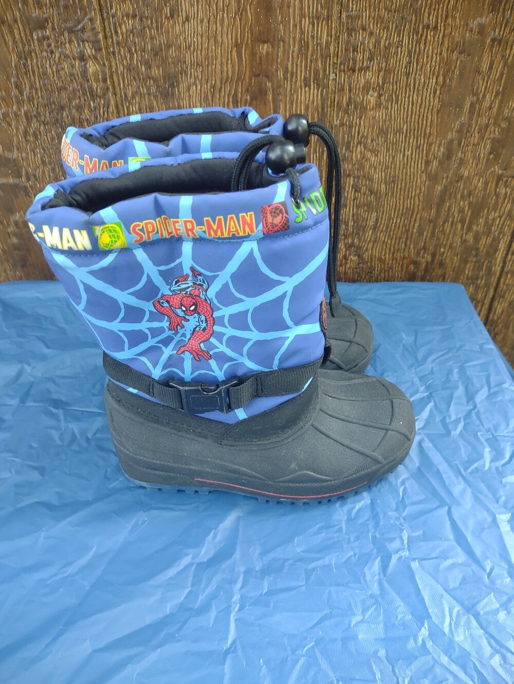 Marvel Spider-Man children's winter snow boots Size 1